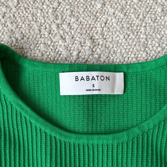 Babaton Emerald Green Ribbed Tank Top - Picture 2 of 3
